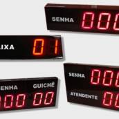 Painéis de Senha, Relógio e Termômetro 