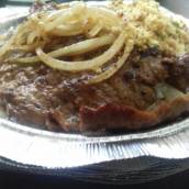 Marmitex Bife acebolado
