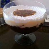 Mousse de Maracujá com Ganache de Chocolate