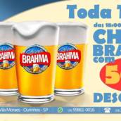 Toda terça-feira Chopp Brahma com 50% de desconto