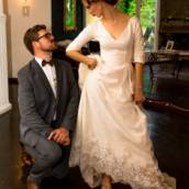 Casal no dia do casamento