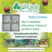 Pedras brancas para vasos e jardins