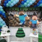 Festa Linda com o Tema:   Minecraft  !!! 