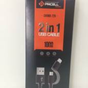 Cabo USB 2 em 1 com alta qualidade