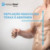 Depilação a laser para tórax e abdômen masculinos