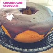 Bolo de Cenoura com cobertura de Chocolate