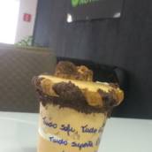 Shake de Paçoca com borda de Chocolate