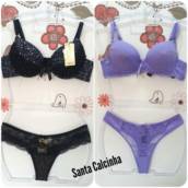 Santa Calcinha conj lingerie luxo