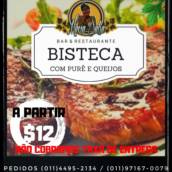 Bisteca com Purê e Queijo 