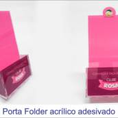 Porta folder acrílico adesivado 