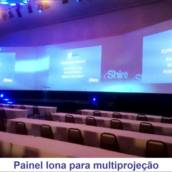 Painel lona para multiprojeção