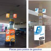 Placas para postos de gasolina 