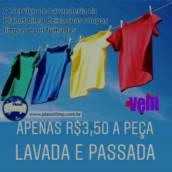 Peças lavadas e passadas 