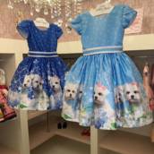 Vestido com estampa exclusiva