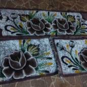 Jogo de Tapete Pintado a Mão para Cozinha