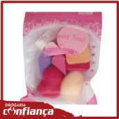 Kit de esponjas em microfibra para maquiagem