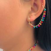 Choker Esmaltada + Brinco Piercing Esmaltado