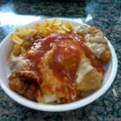 Frango a Parmigiana com Fritas 