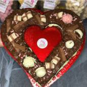 Coração de Brownie 
