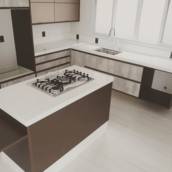 Cozinha em Quartzo Branco