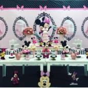 Decoração Minie Rosa 