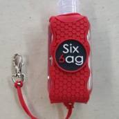Chaveiro Porta Álcool Gel com Cordão e Mosquete