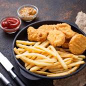 Prato Kids com batata frita
