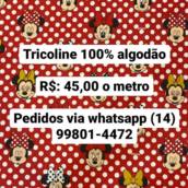 Tricoline 100% algodão em Bauru 