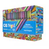 Caneta Cis Trigel 60 Cores Fashion Glitter Neon Pastel e Metálicas