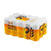 CERVEJA SKOL PURO MALTE 269ML CAIXA COM 15 UNIDADES