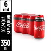REFRIGERANTE COCA COLA 350ML ZERO CAIXA