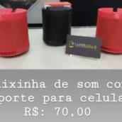 Caixinha de Som com Suporte para Celular 