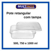 Pote Retangular com Tampa
