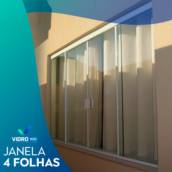 Janela de vidro 4 folhas