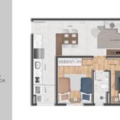Apartamento Pronto 2 dormitórios c/ vaga