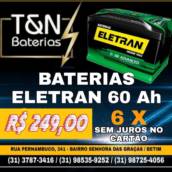 Baterias Eletran 60 Ah