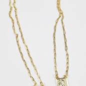 Corrente Escapulário Malha Cartier 2mm Banhada à Ouro 18K