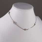 Choker com Flores Banhada à Ródio