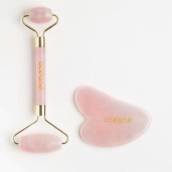  Kit de Massagem Facial de Quartzo Rosa