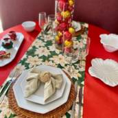 Mesa posta para o Natal 