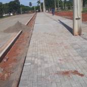 Pavimentação de piso intertravado