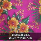Chita Estampado Flores Amarelas no Rosa