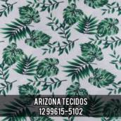 Tecidos Caldeira - Tricoline Tricoline Estampado Costela de Adão - Eva cor 01 (Verde) - 180648