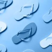 Venda de palmilhas, cadarços e correias de havaianas