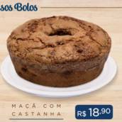 Bolo caseiro de Maça com Castanha