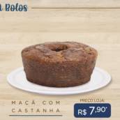 Mini Bolo de Maçã com Castanha