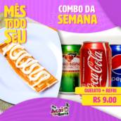 Combo da semana: Queijito + Refri R$ 9,00 (Retirada na loja)