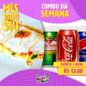 Combo da semana: Tapioca + Refri R$13,00  (Retirada na loja)