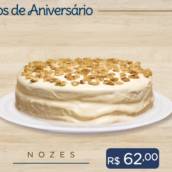 Bolo de Aniversário de Nozes
