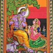 Pano Indiano Radha e Krishna